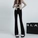Women's Spring New High-waisted Petite Wide-leg Jeans, Slim-fit Flared Pants, Slimming Micro-flare Pants_mkmklike.com