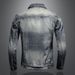 Loom European Style Cross-Border Fashion Simple Retro Slim Fit Men's Jacket Denim Coat H0688 Model_mkmklike.com