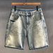 Men's Premium Washed Denim Shorts – Slim Fit, Stretch Comfort, Classic Blue (Sizes 28-38, Mid-Rise, Casual & Stylish)_mkmklike.com