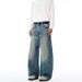 Men's Clothing American Streetwear Dirty Splatter Paint Curved Jeans Loose Fit Floor Length Pants Wear For Men And Women Unique Design_mkmklike.com