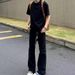 Men's Black Cleanfit Vibe Style Micro Flare Jeans - High Street Fashion Staple With Comfortable Cotton Fabric_mkmklike.com