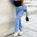 Streetwear Distressed Denim Jeans For Women – Loose Fit Multi-Pocket Cargo Pants (Blue, S-Xl) Functional Pockets_mkmklike.com