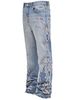Men's Clothing New Autumn Gradient Wide Leg Men's And Women's Denim Trousers, Fashionable Cross Border Hot Selling Embroidered Men's Straight Pants_mkmklike.com