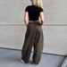 K Retro Style Floor Hugging Curved Knife Loose Casual Wide Leg Jeans_mkmklike.com