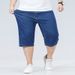 Summer Thin Solid Color Jeans Men's 5-point Loose And Simple Business Five-point Pants Men's Fattened Large-size Foreign Trade Men's Pants_mkmklike.com