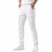 Laike Men's Slim Fit Skinny Jeans Trendy Elastic Denim with Side Pockets Cross Border Summer New European American Style_mkmklike.com