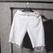 Men's Summer White Denim Shorts Stretchy Ripped Five Point Pants Korean Style Slim Fit Casual Riding Breeches Plus Size Trendy_mkmklike.com