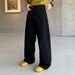 Men's Classic Black Washed Denim Jeans - Relaxed Straight Fit For Casual Wear (S-5xl) - Essential_mkmklike.com