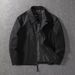 Spring And Autumn Men's Retro Business Casual Jacket Trendy Brand Solid Color Windproof Turn-Down Collar Executive_mkmklike.com