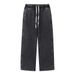 Men's Street Style Loose Straight Leg Jeans Retro Washed Distressed American 400G Terry Pants_mkmklike.com