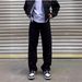 High Street Black Jeans For Men Loose Fit Versatile White Wide-Leg Retro Slimming Straight Casual Long Pants_mkmklike.com