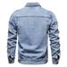 Autumn 2025 Fashion European -USA Style Outerwear Men's Cotton Lapel Pocket Single-Breasted Long Sleeve Denim Jacket M-5XL_mkmklike.com