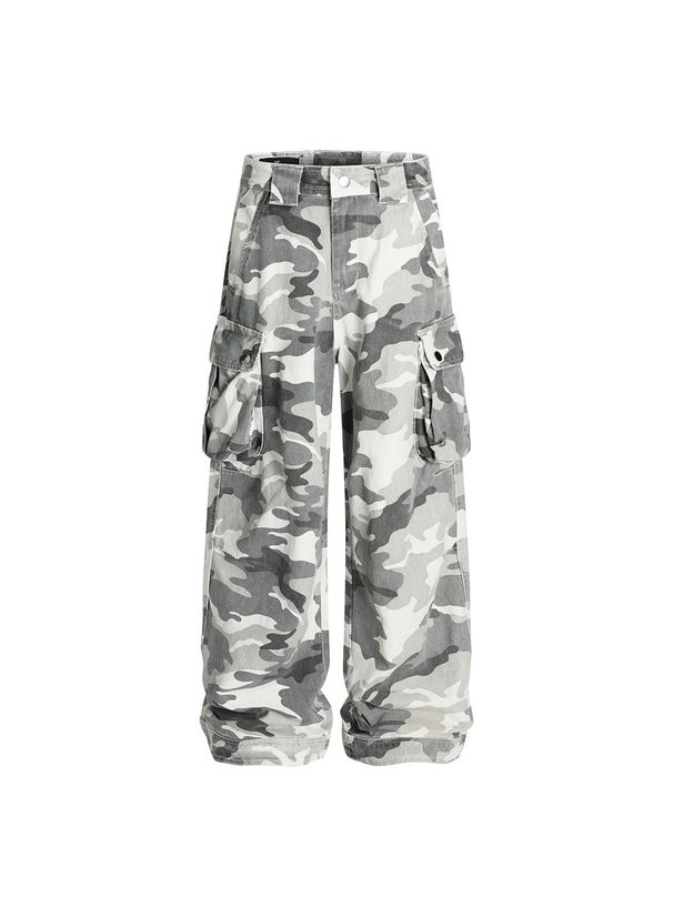 Vintage Camo Cargo Pants – Unisex Relaxed Military Workwear Trousers With Tactical Pockets (S-XXL)_mkmklike.com