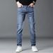 Pure Hong Kong Straight Jeans Men Thick 2025 Autumn Winter New Slim Fit Versatile Stretch Casual Long Pants Men's Trendy_mkmklike.com