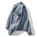 Retro Vintage Snowflake Washed Jacket With Multiple Pockets, Workwear, Lapel Jacket For Men_mkmklike.com