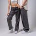 Men's Clothing Washed Denim Jeans Casual Loose Straight Leg Unisex Couple Trousers_mkmklike.com
