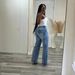 Vintage Washed Denim Jeans For Women With Fringe & Cross Patches - Straight Leg, High Waist, Comfortable Cotton Blend_mkmklike.com