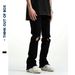 Men's Clothing Retro high street ripped jeans slim fit skinny trousers men's brand straight black trousers_mkmklike.com