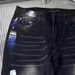 Streetwear Splatter Jeans – Distressed Black-Grey Paint Wash With Flared Hem (S-3XL, Unisex Grunge Revival)_mkmklike.com