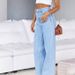 Stretch High-Waisted Wide Leg Jeans For Women - Comfortable Office & Casual Denim Pants (XS-6XL, Light Blue/Dark Blue/Black/Charcoal)_mkmklike.com