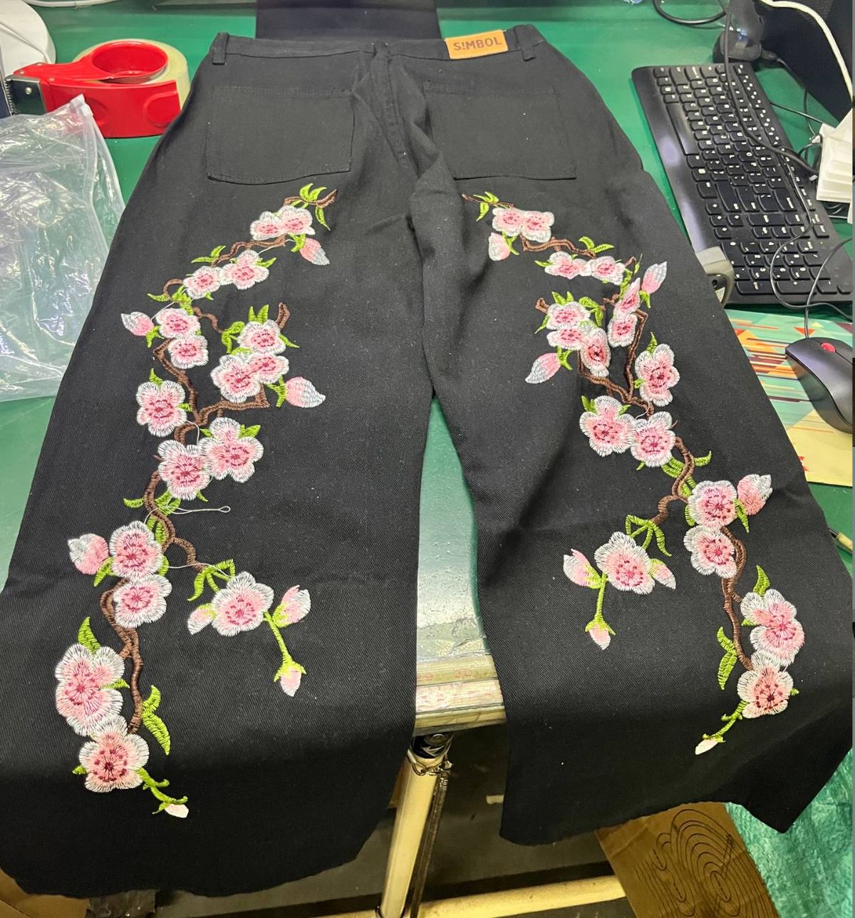 Men's Clothing Cherry Blossom Print Men And Women Spring Casual Trousers Hip Hop Y2K_mkmklike.com