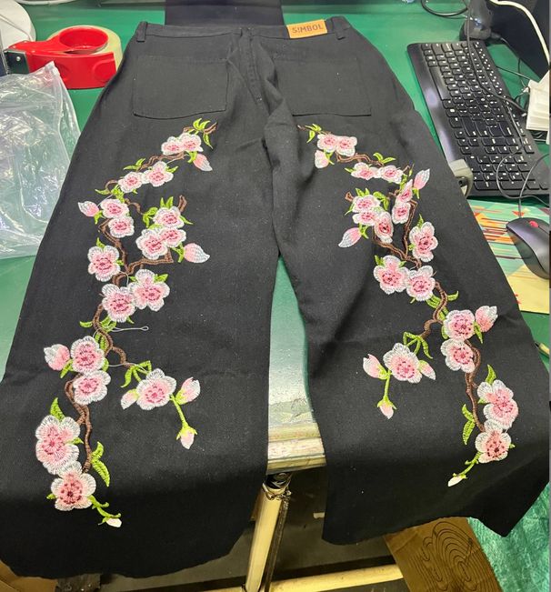 Men's Clothing Cherry Blossom Print Men And Women Spring Casual Trousers Hip Hop Y2K_mkmklike.com
