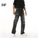 EF JEANS | 2025 Spring New Product Personalized Street Wear Old Jeans Loose Versatile Wide Leg Pants_mkmklike.com