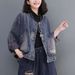 K Cowboy Jacket Long Sleeved Dark Retro Loose Short Casual Patchwork Women's Clothing_mkmklike.com