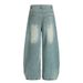 Ink Splash Paint Splatter Wide-Leg Jeans For Men High Street Trendy Brand Vibe Personality Design Loose Fit Pants_mkmklike.com