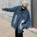 Loom Denim Spring Autumn Trendy Jacket Men's Turn-down Collar Casual Coat Top European American High Street_mkmklike.com
