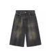 Retro Style Men's Jeans Loose Wide Leg Straight Cropped Design Loose Wide Leg Fit_mkmklike.com