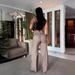 Women's Clothing sweet and spicy style sexy navel baring suspenders high waist wide leg pants suit for women_mkmklike.com