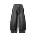 Streetwear Baggy Jeans For Men - Vintage Washed Denim Pants With Unique Scythe Cut, Loose Fit, Comfortable & Stylish For Urban Fashion_mkmklike.com