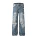 Men's Clothing Washed Distressed Ripped Drape Niche Jeans Men And Women Trendy Retro Loose Casual Straight Pants_mkmklike.com