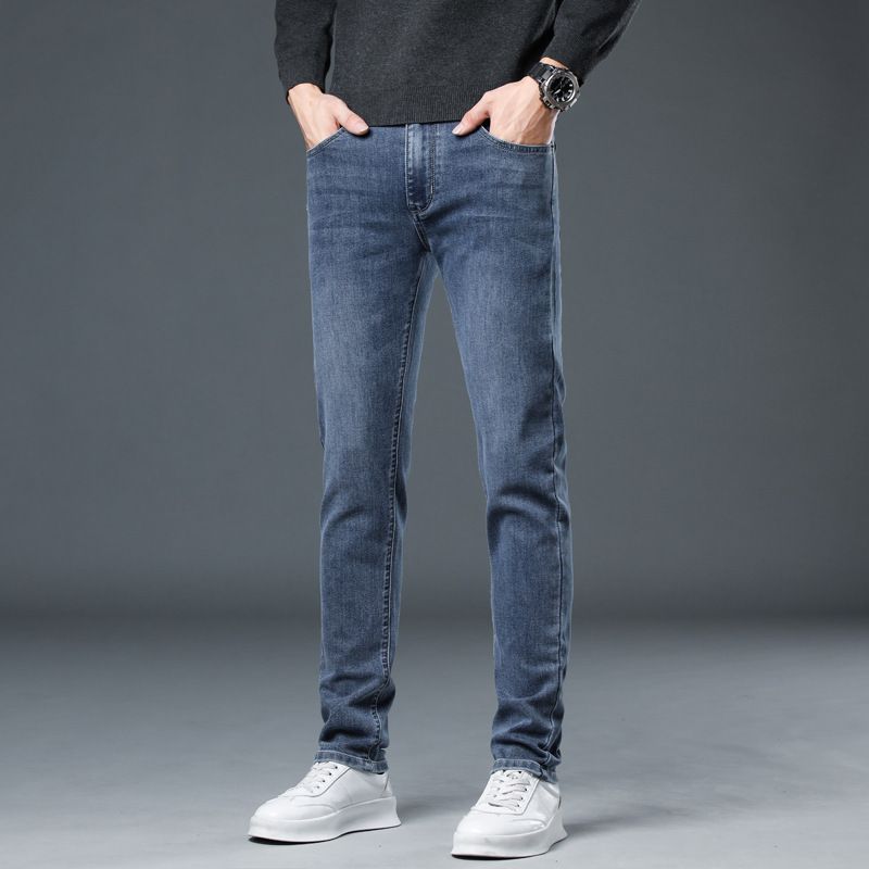 Jeans Men's Embroidered High-end Men's Stretch Pants_mkmklike.com