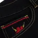 Casual Hip Hop Men's Embroidery Straight Leg Jeans High Street Style Loose Fit Long Trousers Trendy Y2K Devil Beauty_mkmklike.com