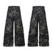 Men's Clothing Jiayiku Men's Autumn New American High Street RO Style Deconstruction Functional Style Tie Dye Jeans Wide Leg Pants_mkmklike.com