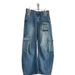 Multi-Pocket Cargo Jeans – Men’s Wide-Leg Denim Pants With Patchwork Detailing (Distressed Washed, Zip Fly, Vintage Aesthetic)_mkmklike.com