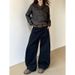 Maillard Unisex Oversized Wide Leg Curved Jeans American Retro Pleated Loose Pants Versatile Spring Autumn Style_mkmklike.com