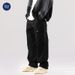 Nordmann Muqiu Clothing | Autumn Winter New Black Cargo Jeans Men's Trendy Brand Hip Hop American Style Casual Loose Wide-Leg_mkmklike.com