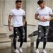 Wish Foreign Trade Whitening Worn Small Feet Slim Jeans Wholesale European And American Men Tight Denim 1018_mkmklike.com