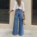 Retro Washed Wide Leg Jeans European American Style Loose Fit Slimming Height Enhancing Women's Denim_mkmklike.com