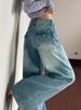 Retro High-waisted Washed Wide-leg Jeans For Women, 2025 Autumn Winter New Style, Loose And Slimming Design With_mkmklike.com