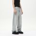 Men's Clothing Niche Design Light Colored Wide Leg Jeans Loose And Slim Straight Leg Scimitar Pants Trend_mkmklike.com