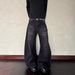 Men's Clothing Vintage American Ripple Wash Distressed Jeans For Men & Women - Relaxed Fit Straight Leg Denim Pants With Cat Whisker Details_mkmklike.com