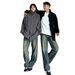 Nordmann American Retro Jeans For Men, Spring And Autumn Style, High-End Feel, Wide-Leg Long Pants, Straight Loose Fit, Trendy_mkmklike.com