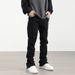 Nordmann European And American Style Vibe Frayed Hem Jeans For Men New Slim Fit Slightly Flared Casual High Street Trendy_mkmklike.com