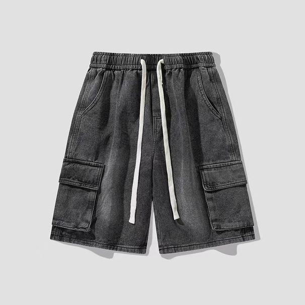 Men's Clothing Summer Retro Fashion Brand Denim Shorts Unisex American Workwear Casual Shorts Loose Large Size Shorts_mkmklike.com