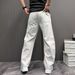 Men's Clothing Autumn/Winter Men's Jeans, Loose Fit, Trendy Brand, Wide Leg, Versatile, Flowing Cargo Cutaway Pants_mkmklike.com