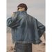 Retro High-end Denim Jacket For Men's Loose Casual Men's Denim Jacket_mkmklike.com